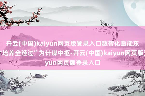 开云(中国)kaiyun网页版登录入口数智化赋能东说念主才培养全经过”为计谋中枢-开云(中国)kaiyun网页版登录入口
