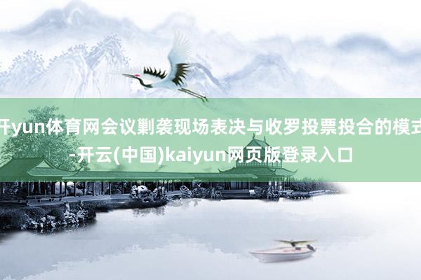 开yun体育网会议剿袭现场表决与收罗投票投合的模式-开云(中国)kaiyun网页版登录入口